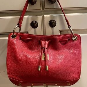 MCM Red Leather Handbag